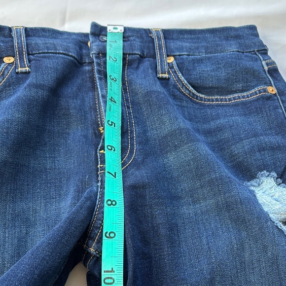 💙7 For All Mankind Blair The Ankle Jeans Women's 28 NWT Dark Wash Distressed💙 - Picture 13 of 16